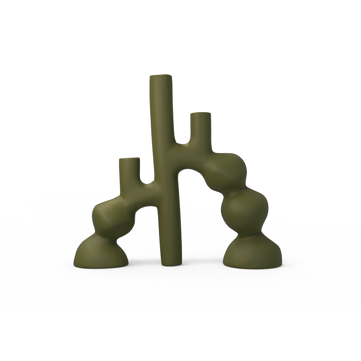 candelabroceramica_triple_verde