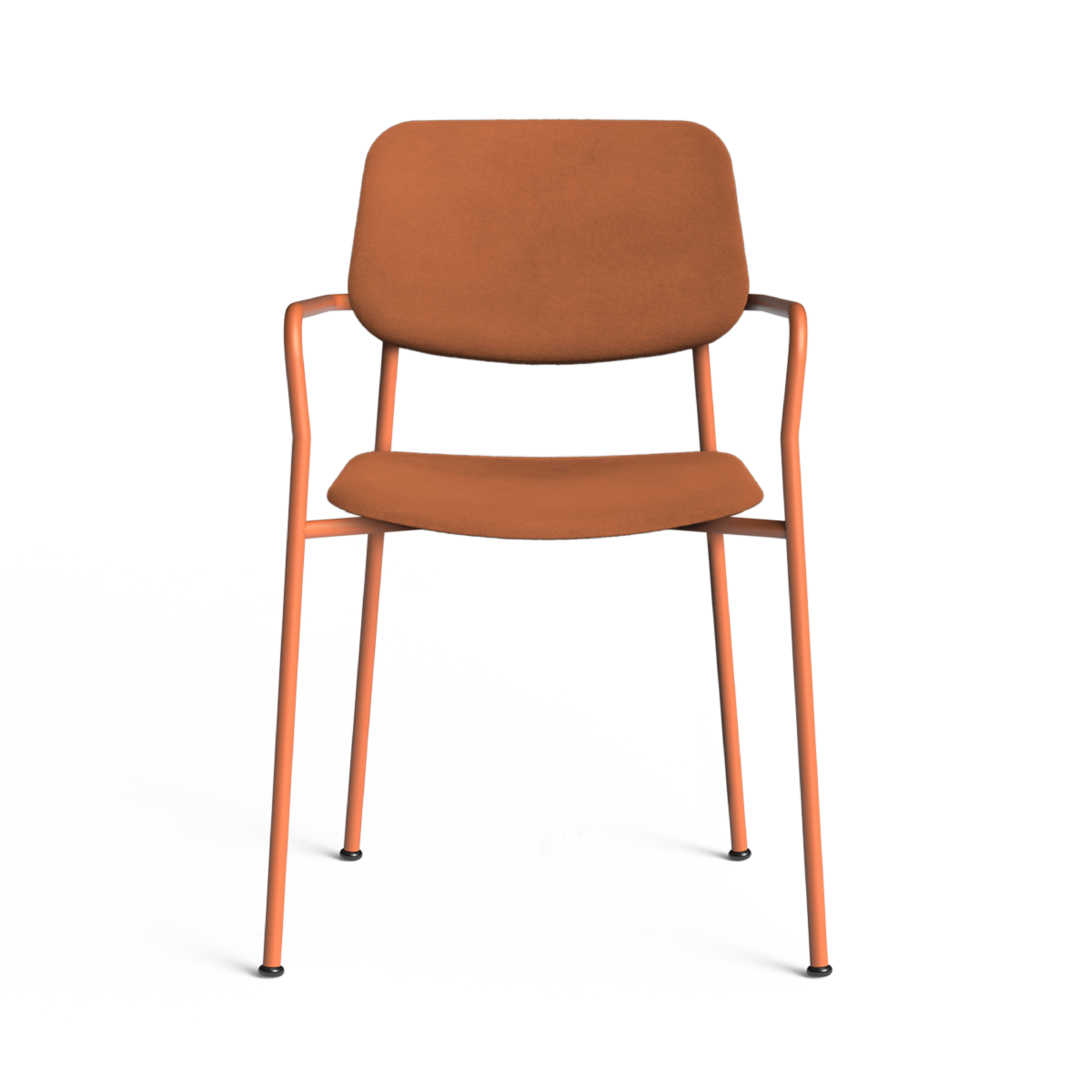 Silla TE con apoyabrazos- TERRACOTA monocromo (frontal)-01